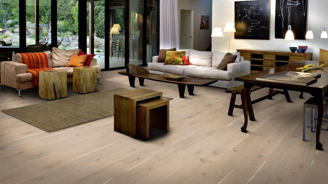 Parchet triplu stratificat Kahrs Stejar Ghost, 2420 x 151 x 15 mm