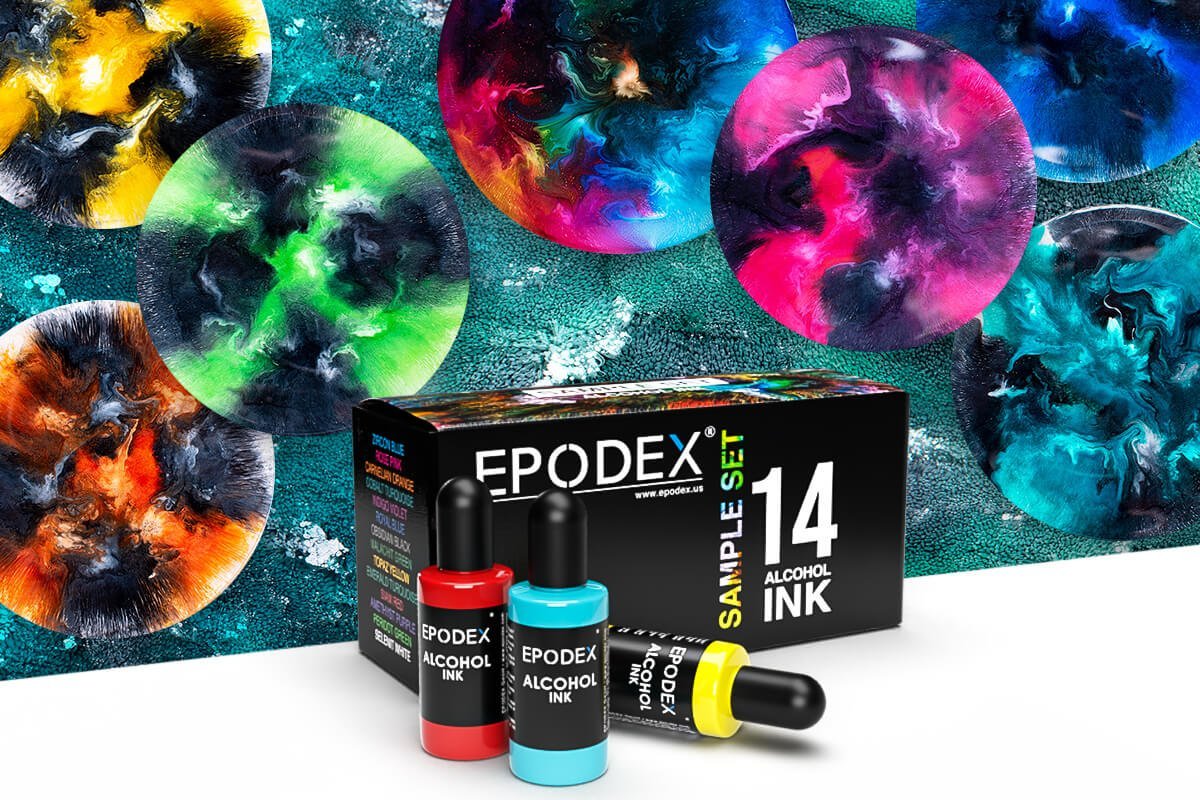Colorant pe baza de alcool ALCOHOL INKS set de 14 x 10 g