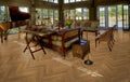 Parchet triplu stratificat Herringbone Kahrs Stejar AB Natural Matt, 490 x 70 x 11 mm