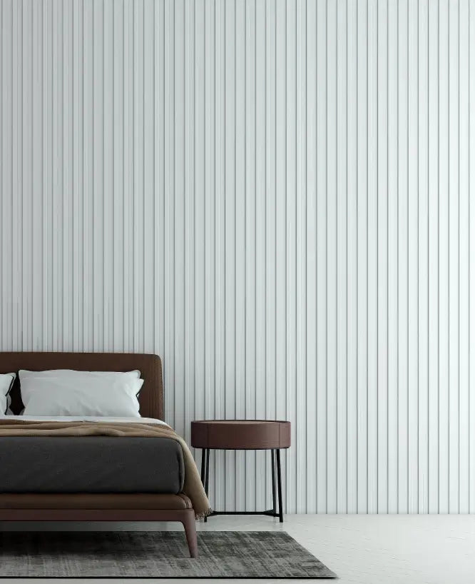 Riflaj decorativ 3D Mardom Decor Bialy Medio Alb mat 270 x 12 x 1,2 cm