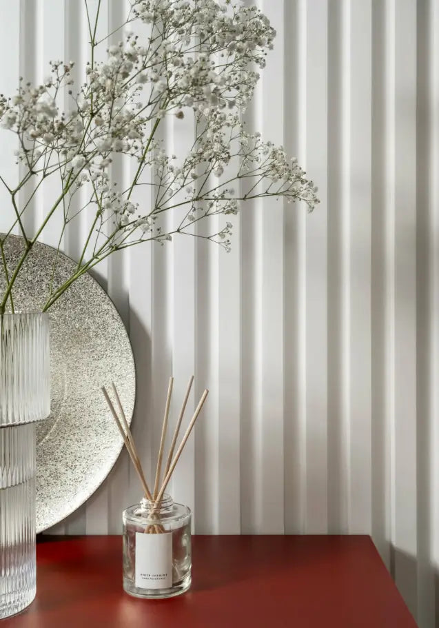 Riflaj decorativ 3D Mardom Decor Largo Alb Satinat 270 x 11 x 2 cm