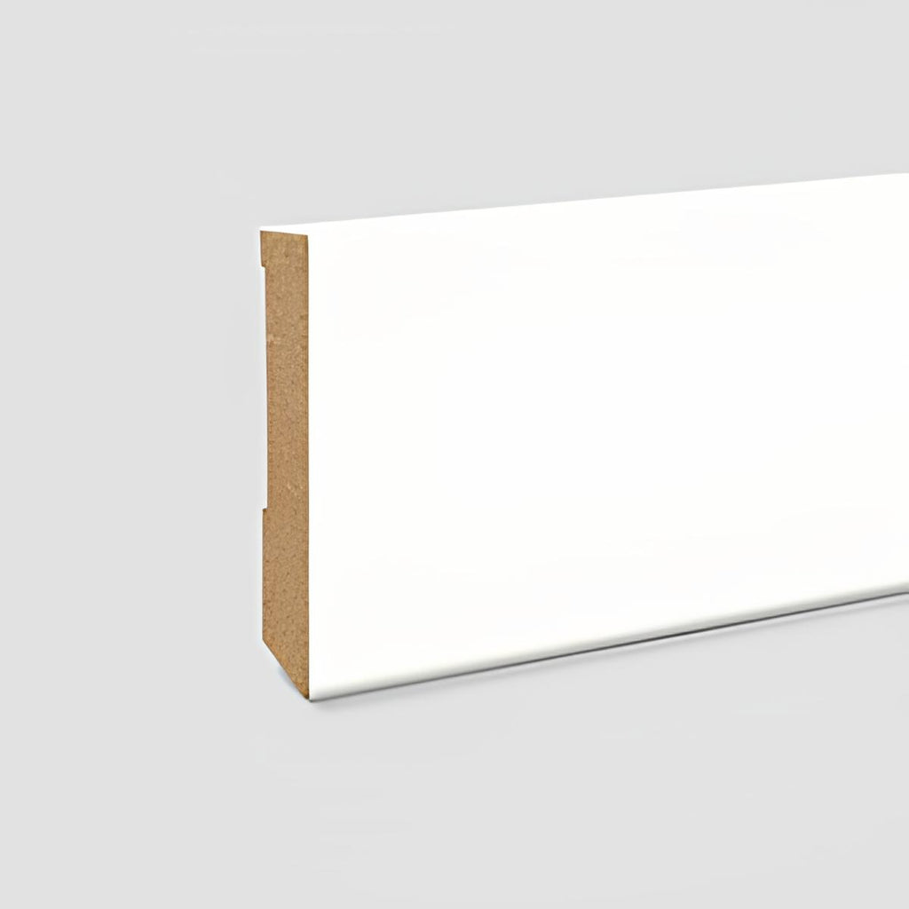 Plintă parchet Egger din MDF 80 mm dreaptă albă