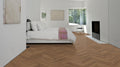 Parchet SPC Kahrs Dry Back Herringbone Redwood, 457 x 102 x 2.5 mm, strat uzura 0,7 mm