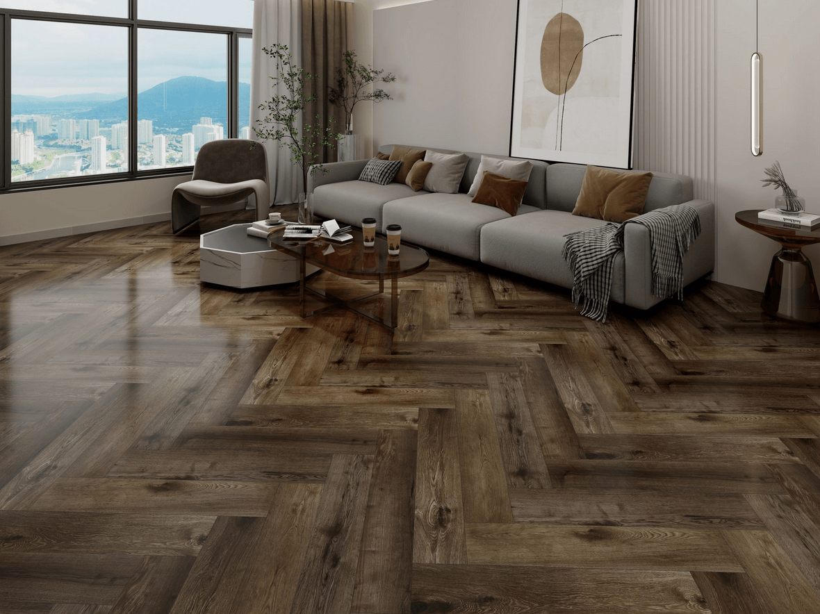 Parchet SPC Robust Stejar Vintage Herringbone 6,5 mm