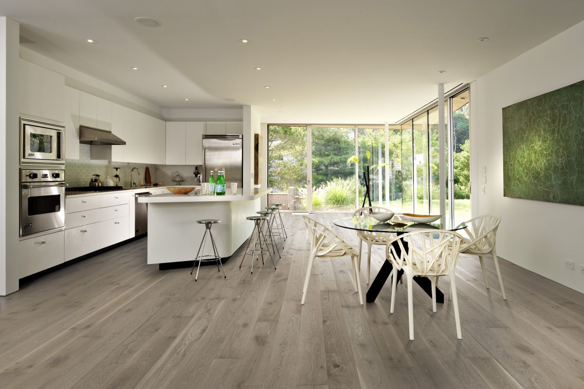 Parchet triplu stratificat Kahrs Stejar Nouveau Gray, 2420 x 187 x 15 mm