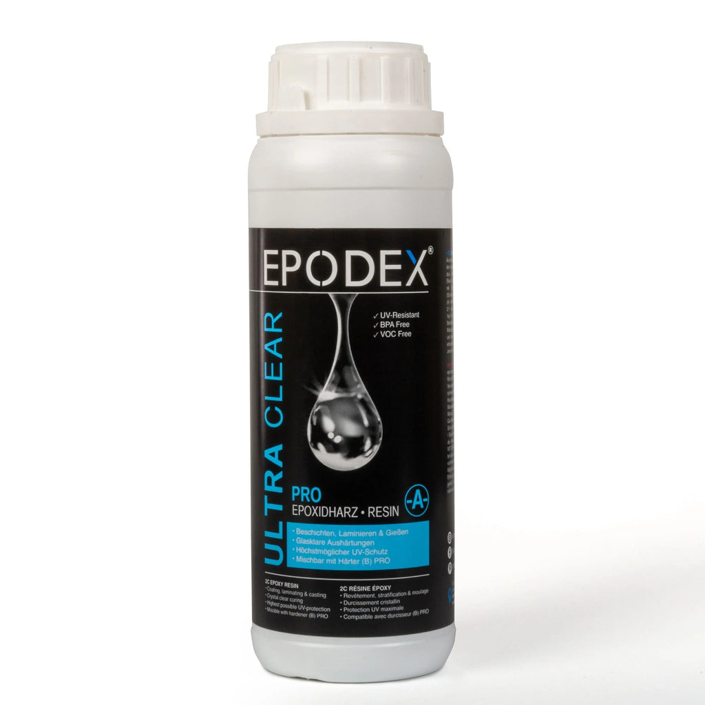 Rasina epoxidica Epodex Ultra transparenta de turnare PRO-componenta A - grosime 0,1–10cm - 2 kg