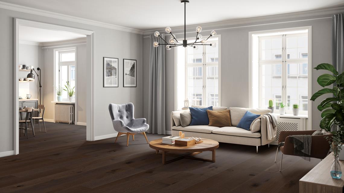 Parchet triplu stratificat Kahrs Stejar Russet Lac Mat