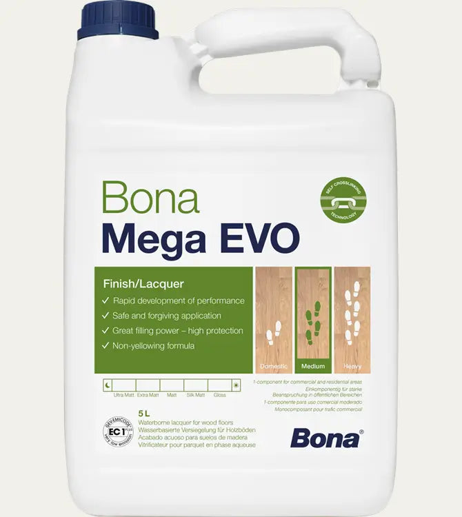 Lac pentru parchet Bona Mega EVO Satinat 5L