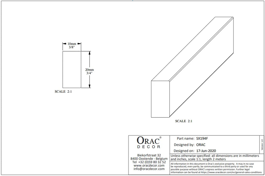 Plinta flexibila ORAC SX194F