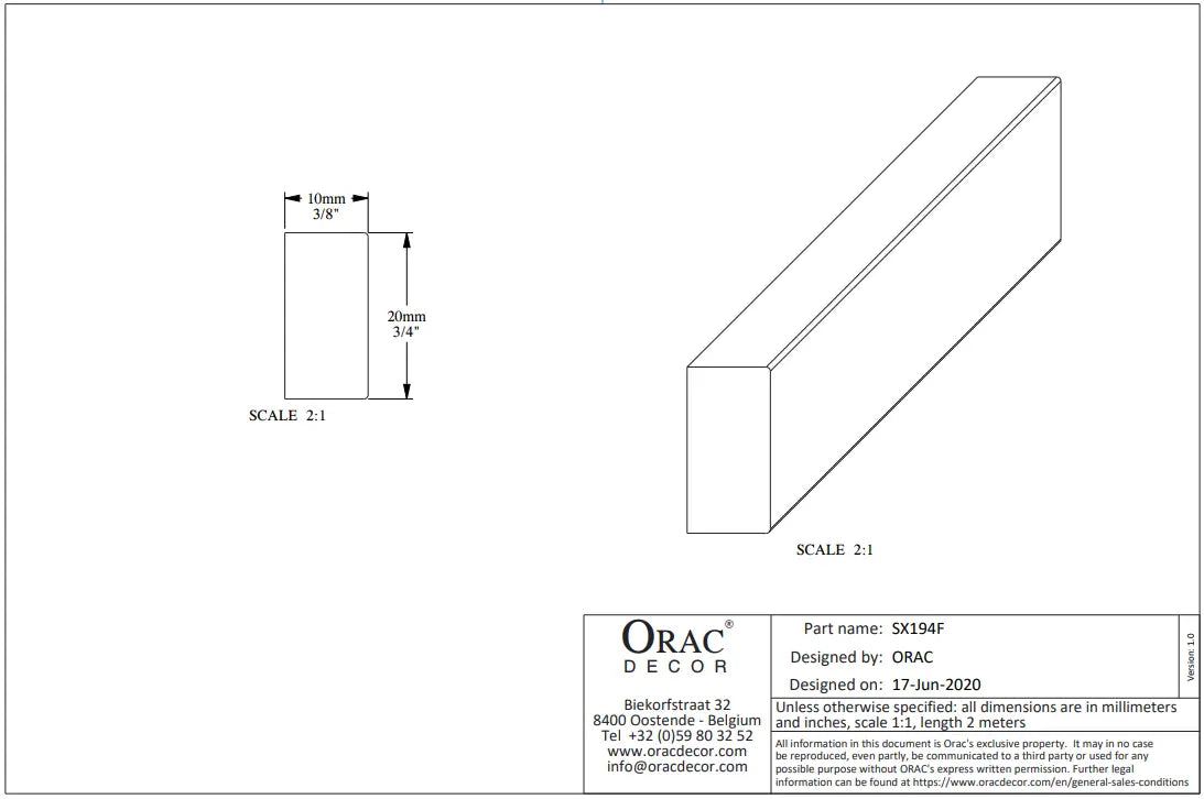 Plinta flexibila ORAC SX194F