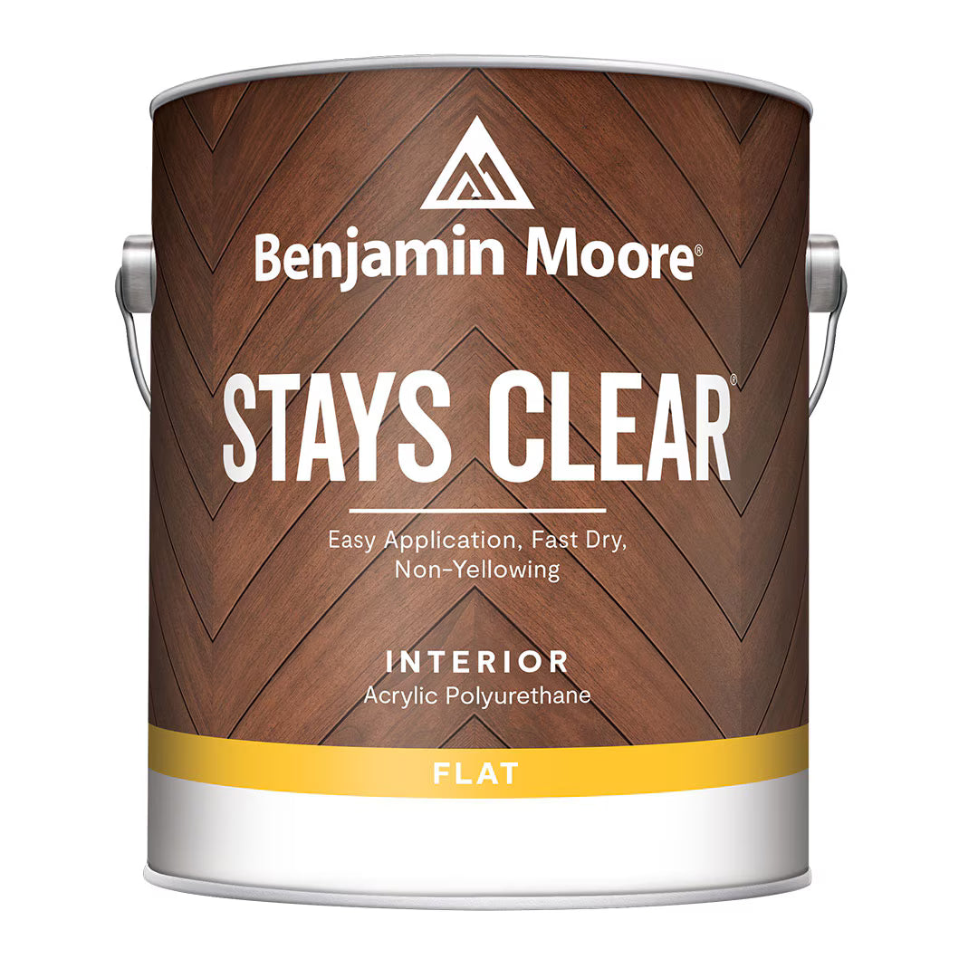 Lac Benjamin Moore Stays Flat + Clear Acrylic Polyurethane 425