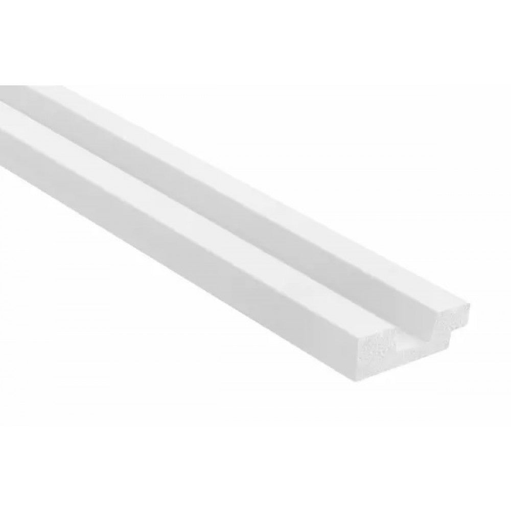 Riflaj decorativ 3D Mardom Decor Stretto Alb satinat 270 x 3,6 x 1,2 cm capat stanga