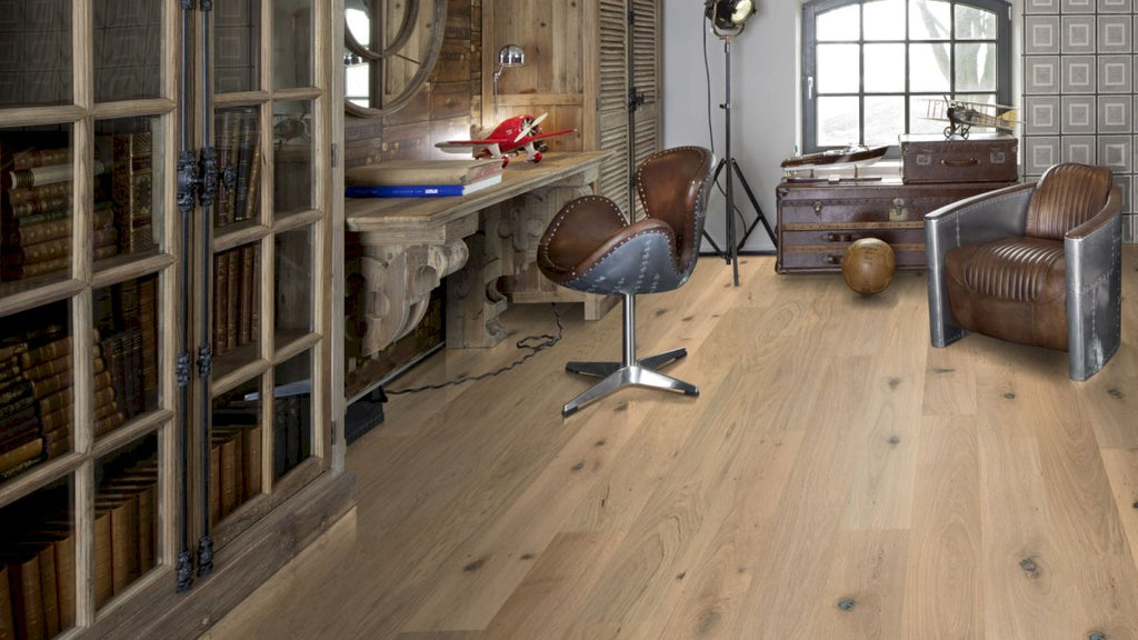 Parchet triplu stratificat Kahrs Stejar Nouveau Whisper, 2000 x 187 x 15 mm