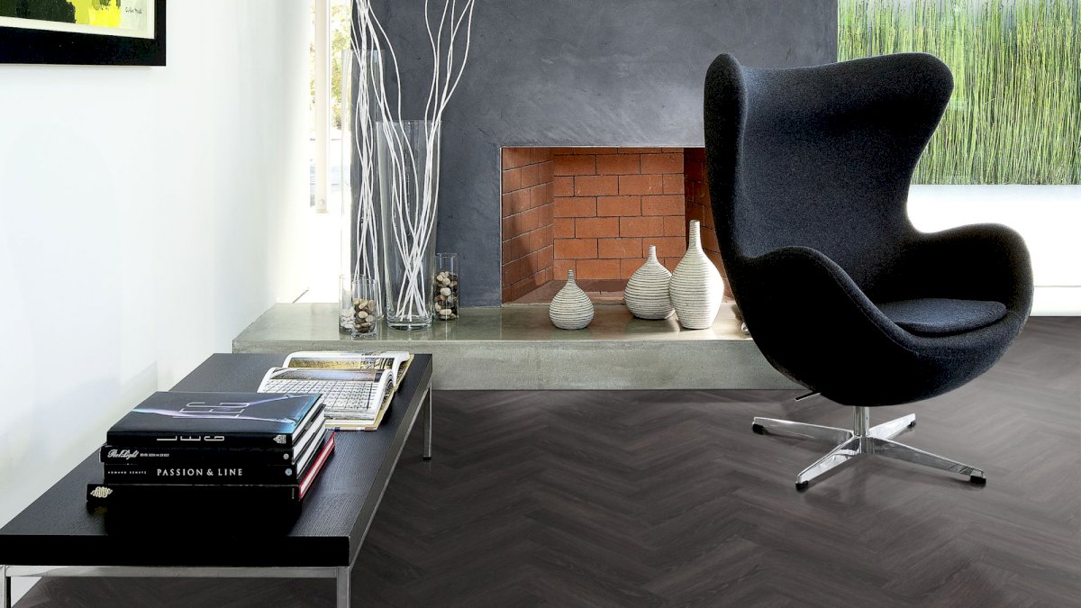 Parchet SPC Kahrs Calder Herringbone, 720 x 120 x 5 mm