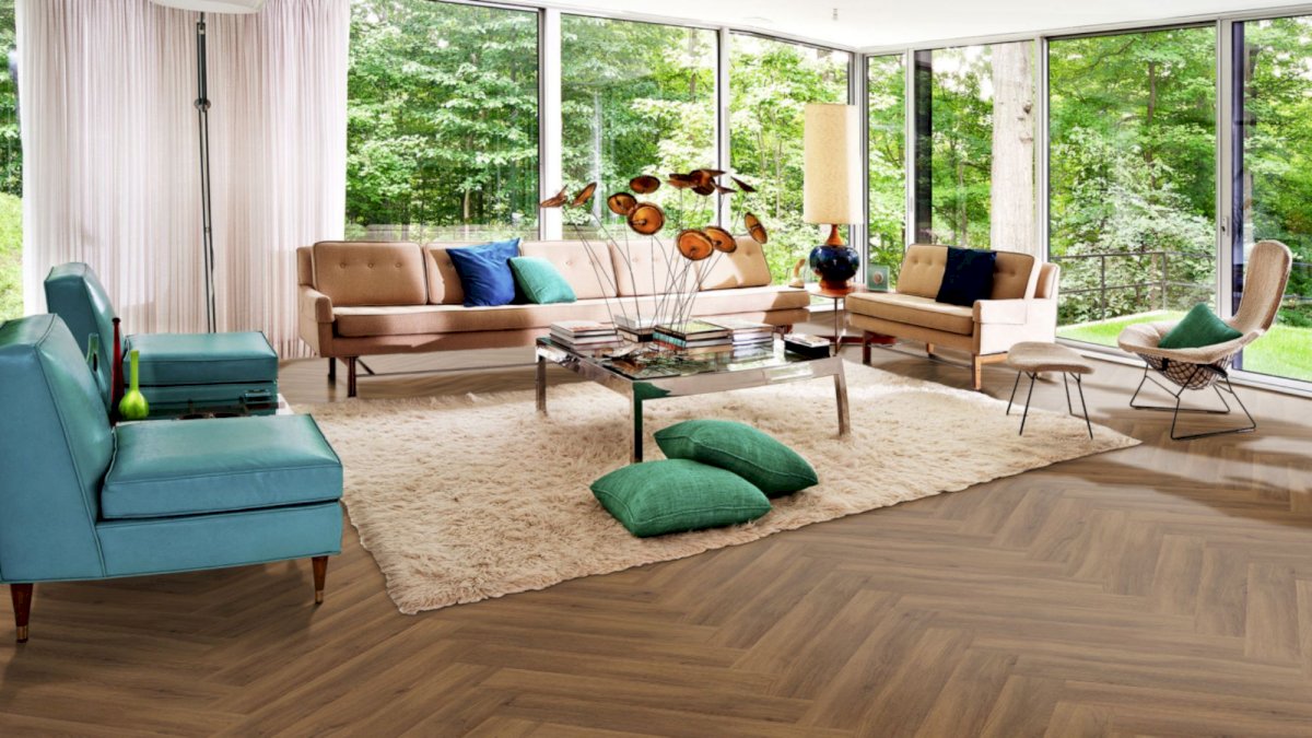 Parchet SPC Kahrs Redwood Herringbone, 720 x 120 x 5 mm