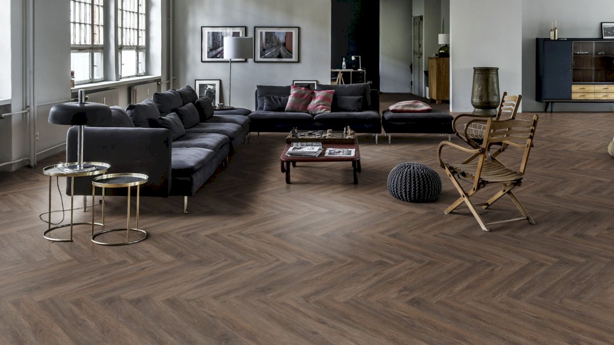 Parchet SPC Kahrs Saxon Herringbone, 720 x 120 x 5 mm