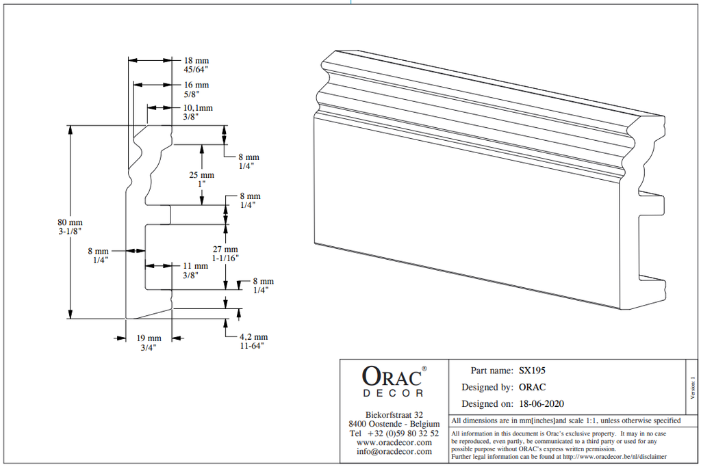Plinta duropolimer flexibila ORAC SX195F