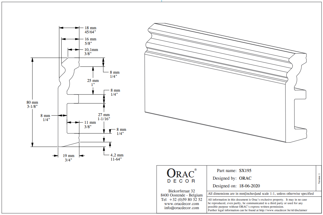 Plinta duropolimer flexibila ORAC SX195F